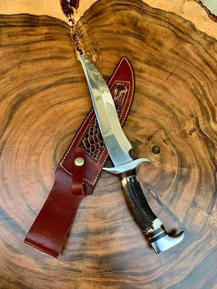 Amazon.com : Blade Frenzy Bowie Knife - N690 Steel, Deer